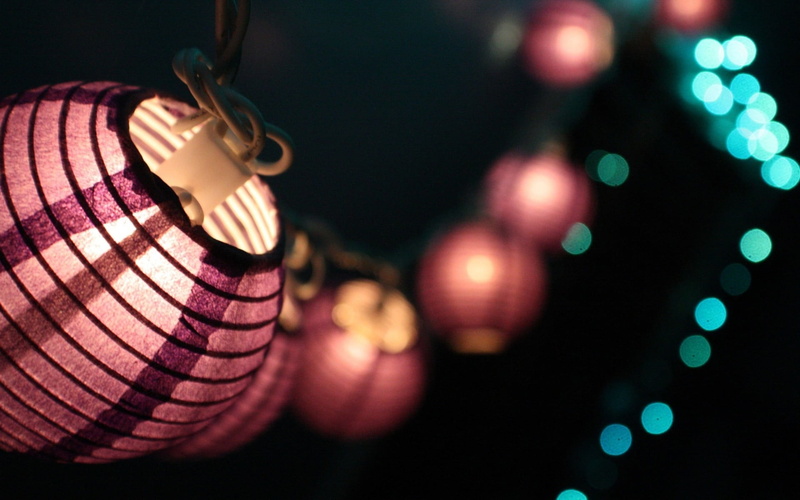 red, year, focus on foreground, blurred, sphere, holiday, bright, no People, positive emotion, abstract, lantern, 1080P, christmas Decoration, light Bulb