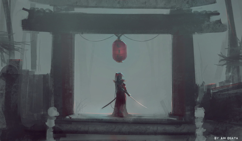 Samurai, Girl, 1080P, Sword, Kimono, Fantasy