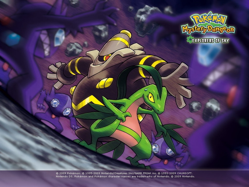 art, anime, pokemon, danger, Pokemon Mystery Dungeon, Grovyle, hd, Dusknoir, 480P