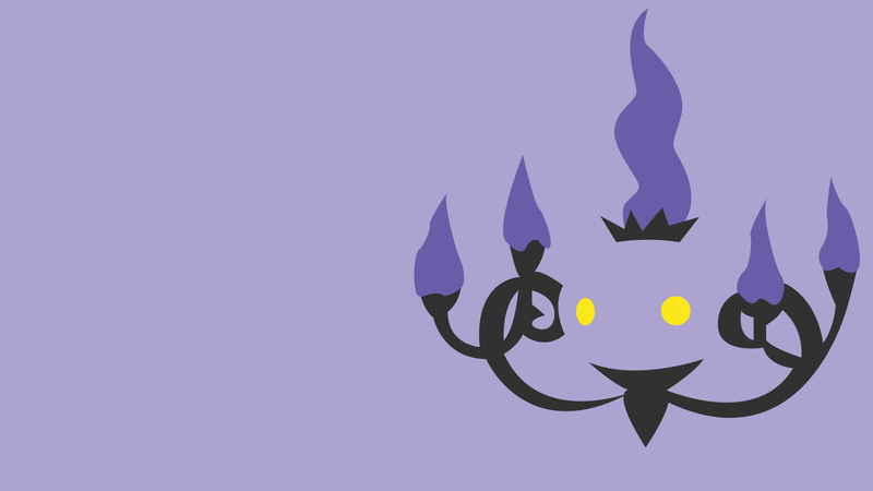 chandelure, purple, purple background, background, minimalism, 1080P