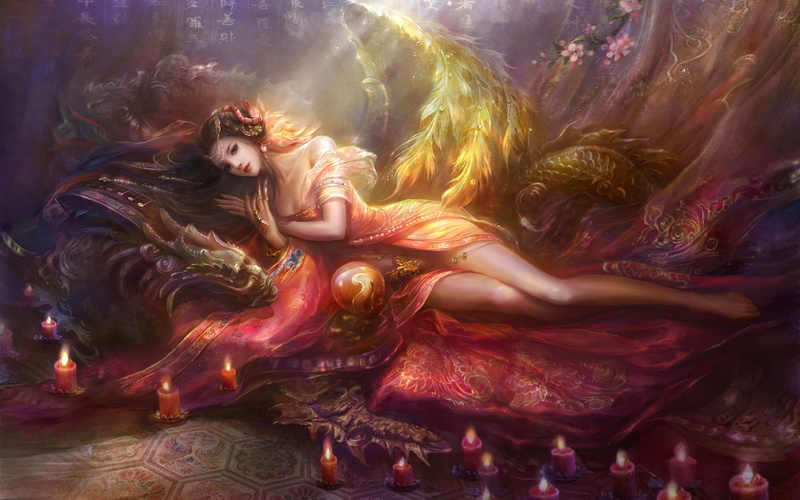 Fantasy, 1080P, Candlelight, Sleep, Girl