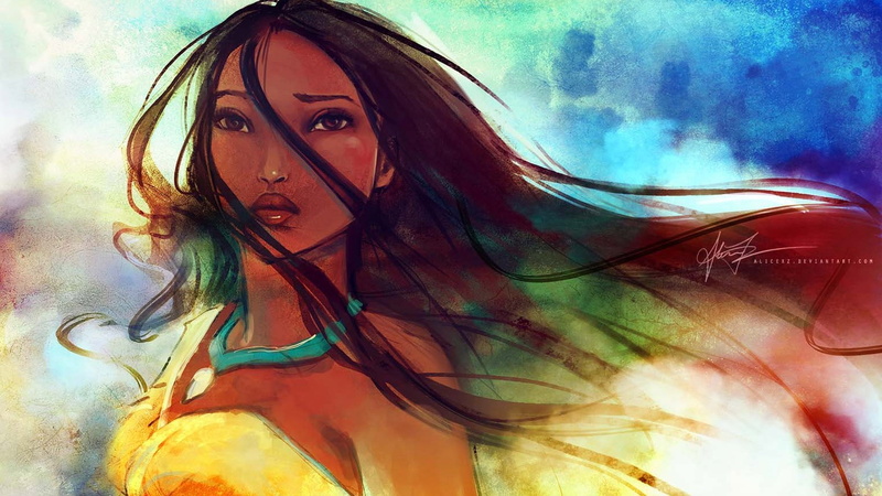 Disney, Alicexz, artwork, 720P, Pocahontas