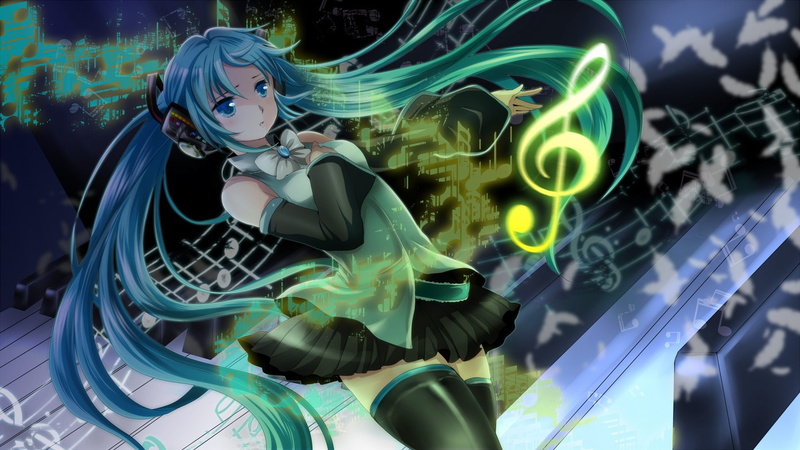 Headphones, Girl, Hair, 1080P, Blue, Hatsune, Music, Anime, Miku