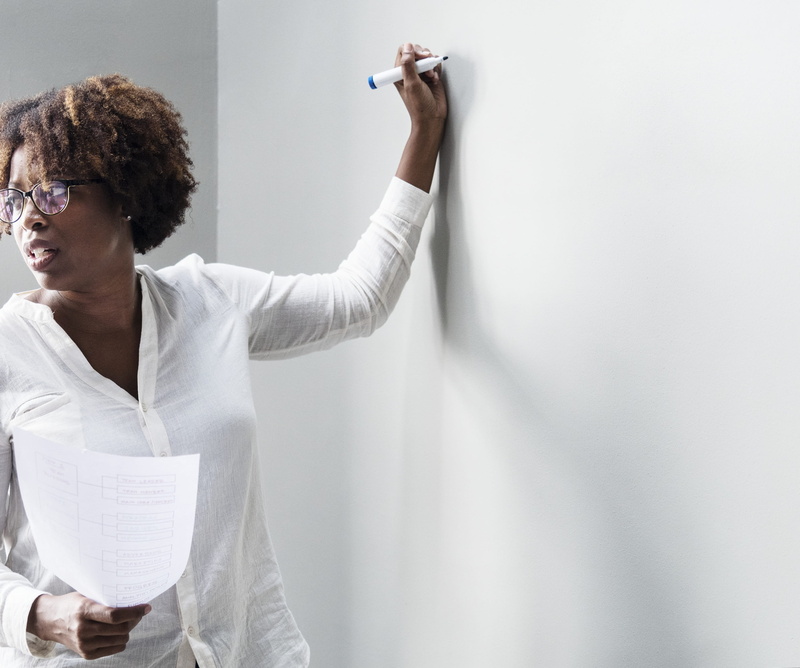 teamwork, plan, teacher, young adult, afro, startup, board, women, looking, wall, businesswoman, trainer, office, business, thinking, occupation, team