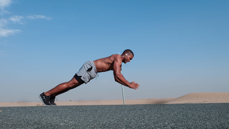 adult, exercising, sport, athlete, push, day, workout, daylight, sky, vitality, outdoors, blue, healthy lifestyle, muscular build, nature, person, full length