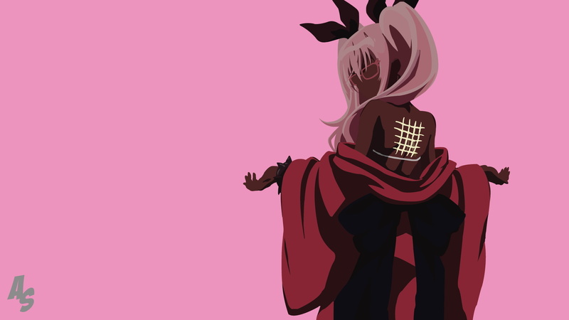 colored background, anime girls, Suzu (Sousei no Onmyouji), copy space, three quarter length, hood, pink color, rear view, indoors, studio shot, lifestyles