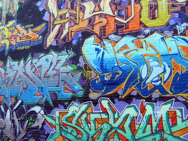 480P, graffiti, wall