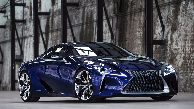 lf, 2K, Car, Lexus, Concept, Blue, lc, Front, View