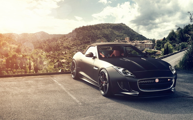 Front, type, View, Car, f, 1080P, Black, Jaguar, s, v