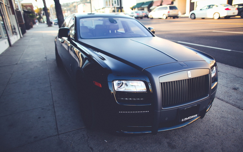 Car, 2K, Rolls, Luxury, Black, Royce, matte