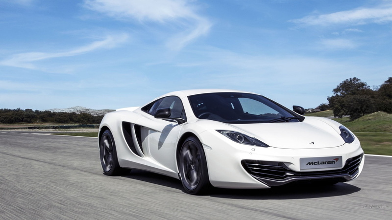 blue, Super Car , day, c, luxury, nature, road, McLaren MC4-12C, tree, no people, outdoors, travel, sky, road trip, McLaren, white, coupe, transportation