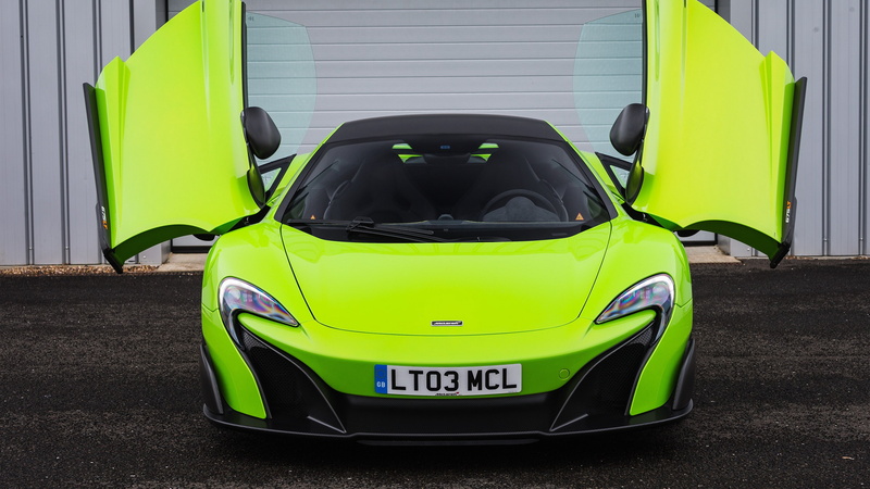 Front, McLaren, 4K, View, Supercar, lt, Green, 675LT