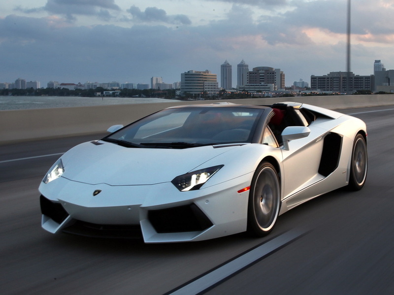 Front, View, Lamborghini, Supercar, White, lp, 1080P, aventador