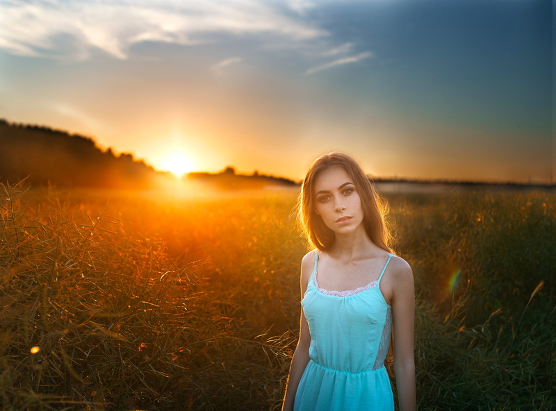 Beauty, Dasha, Girl, Mood, 1080P, Eyes, View, Portrait, Russian, Woman, Imwarrior, Sunset