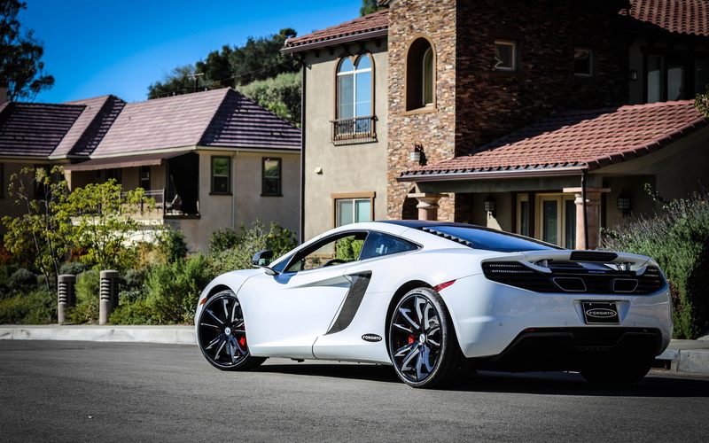 Supercar, black, car, 2K, forgiato, c, McLaren, mp, white, sports, Tuning, MP4-12C