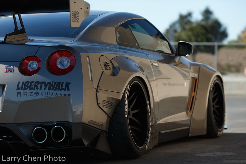 GT-R, Nissan, Wheels, 4K, style, Liberty Walk, R35, Larry Chen