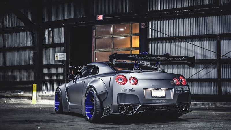 720P, Blue Rims, Liberty Walk, Nissan GT-R