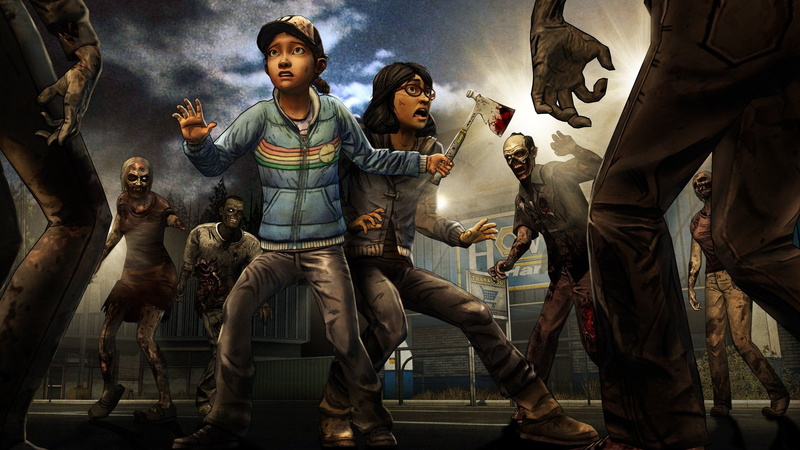 indoors, clothing, night, standing, Video Game, 1080P, three quarter length, Clementine (The Walking Dead), boys, group of people, architecture, art and craft
