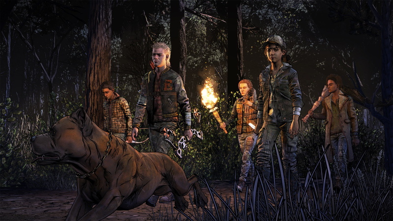 women, forest, men, video games, young men, Clementine (Character), sculpture, people, adult, Walking Dead: A Telltale Games Series, outdoors, The Walking Dead