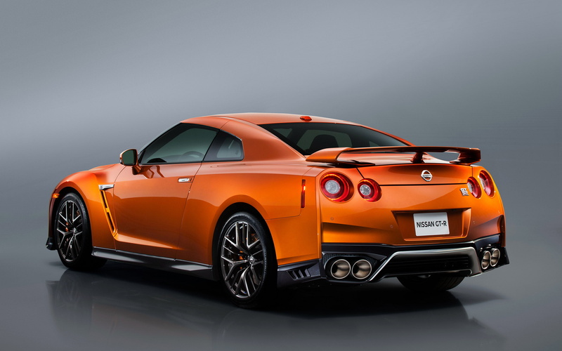 Nissan GT-R R35, 2K, reflection, vehicle, Nissan GTR, orange cars, simple background, car