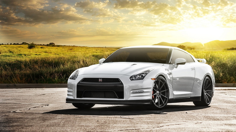 Nissan, vehicle, Nissan GTR, white cars, Nissan GT-R R35, car, 1080P