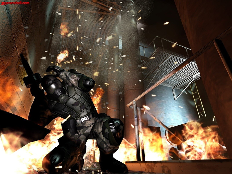 Mask, Explosion, Bomb, Fire, F.E.A.R., Soldier, Video Game, Rifle, Blow, 720P