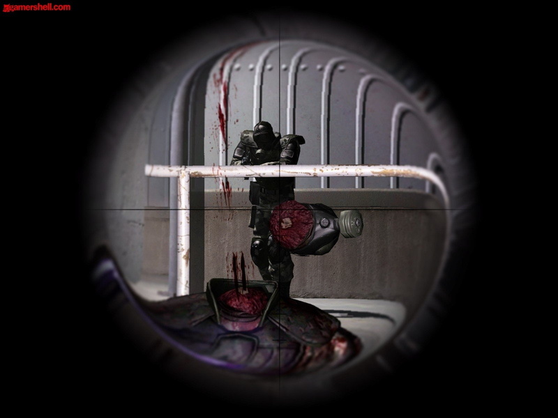 Soldier, F.E.A.R., 720P, Dark, Video Game, Mask, Blood, Sniper