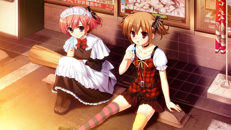 indoors, Grisaia no Kajitsu, men, boys, childhood, Irisu Makina, lifestyles, sibling, front view, males, anime, offspring, child, flooring, real people