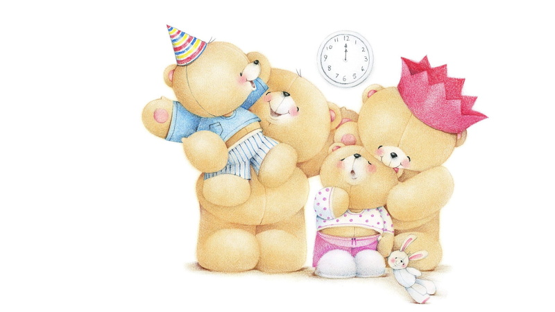 1080P, Forever Friends Deckchair bear, mood, dad, holiday, family, bears, Teddy Bears, art, children, mom, childrens