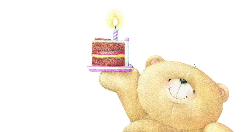 candle, Birthday, cake, mood, 2K, childrens, art, Forever Friends Deckchair bear, bear, holiday