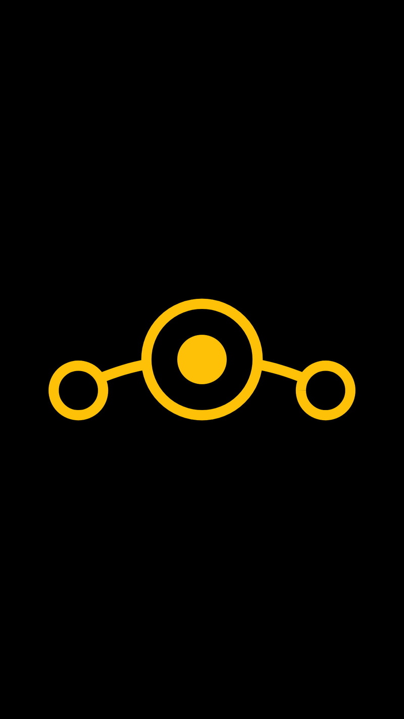 symbols, 1080P, yellow, black, Lineage OS, Android (operating system), logo, digital, minimalism