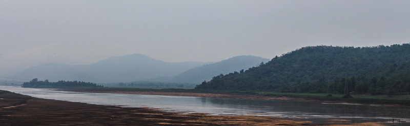 tranquil scene, forest, mountain, scenics - nature, trees, lake, land, environment, tranquility, monsoon, landscape, mountain range, plant, river, india