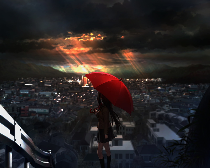 anime girls, Aozaki Aoko, 1080P, anime, Mahoutsukai no Yoru