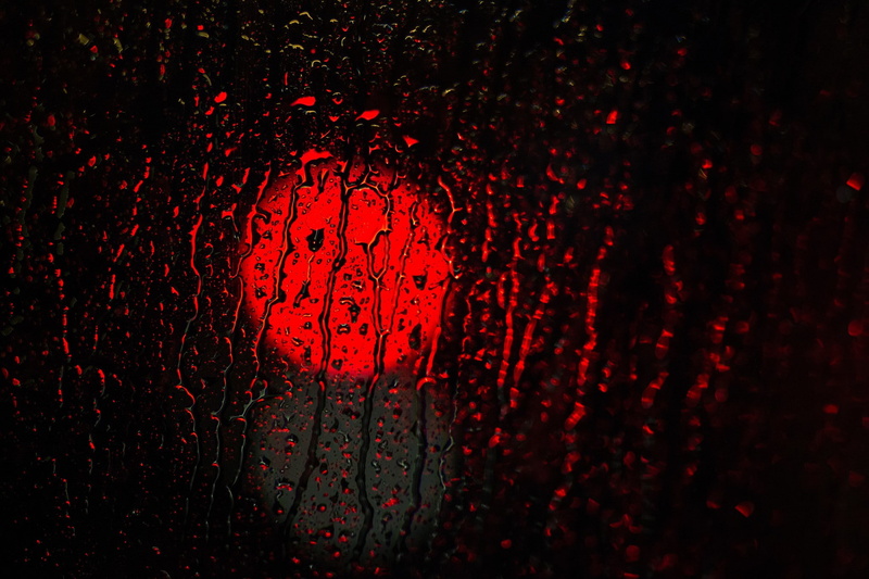 night, blood, drop, 1080P, water, water on glass, raindrop, abstract, lights, photography, indoors, red, water drops, rain, full frame, illuminated, backgrounds