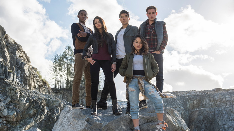 RJ Cyler, 2K, outdoors, child, Dacre Montgomery, full length, Power Rangers, adolescence, young adult, sky, group of people, men, day, Ludi Lin, Becky G