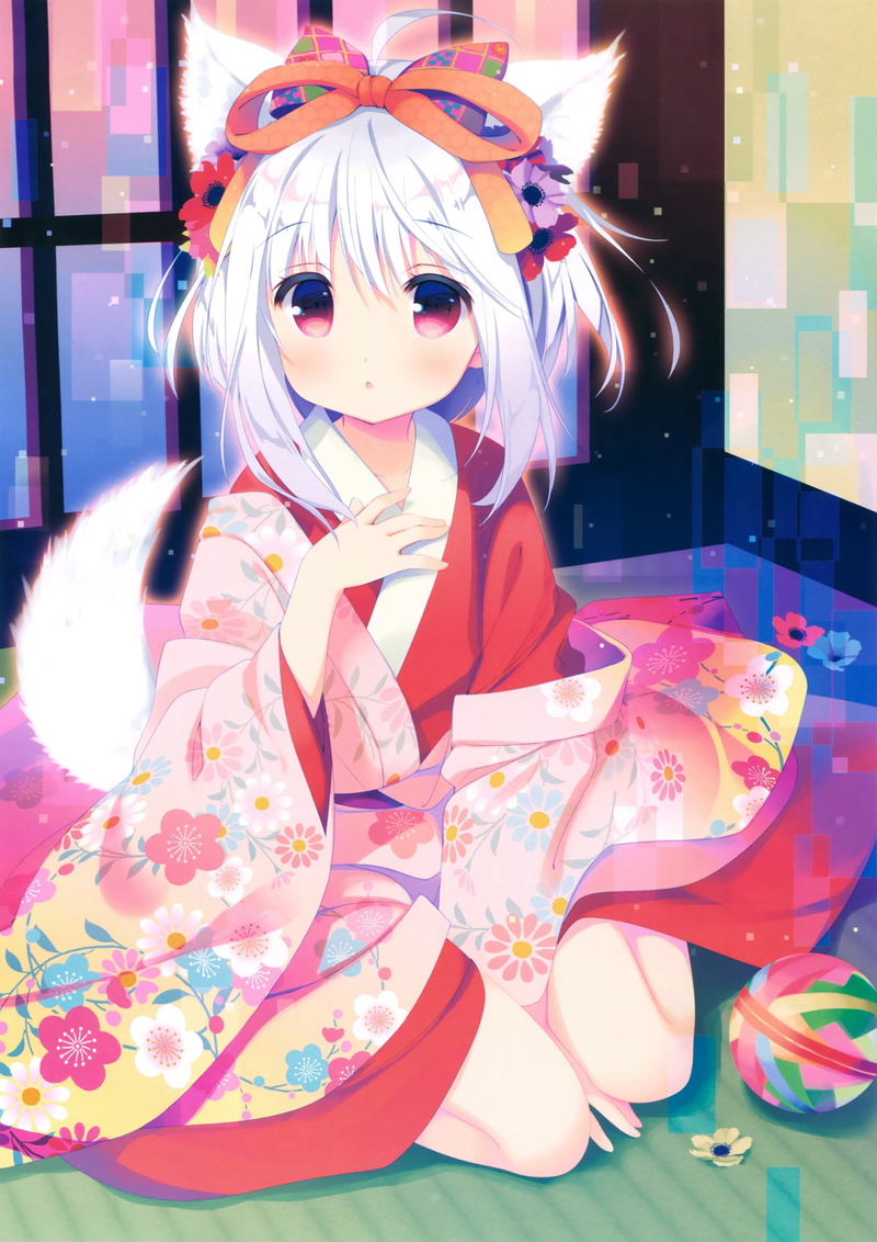 lifestyles, obscured face, mammal, Japanese clothes, indoors, portrait, young adult, hairstyle, celebration, childhood, looking at camera, front view, holding