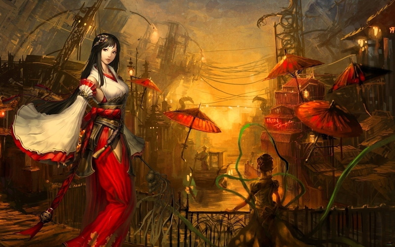 spooky, fantasy, red, outdoors, architecture, celebration, arts culture and entertainment, brunette, 1080P, art, history, dark, cultures, built structure