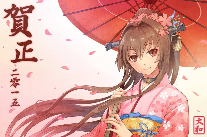 anime girls, art and craft, Yamato (KanColle), women, 2K, Japanese clothes, hair ornament, leisure activity, indoors, lifestyles, portrait, females, holding
