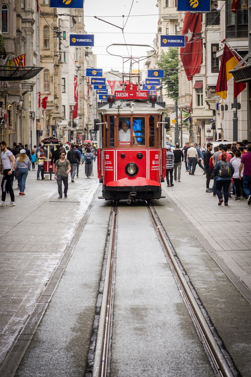 street, rail, retro, real people, city street, turkish, tramway, transport, turkey, square, urban, vintage, transportation, women, taksim square, tram