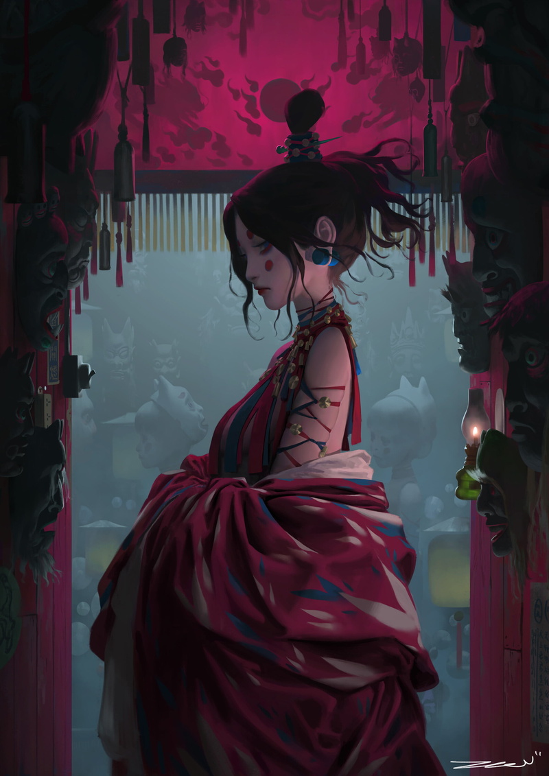 artwork, ArtStation, fantasy art, fantasy girl, Zeen Chin, women, 2K