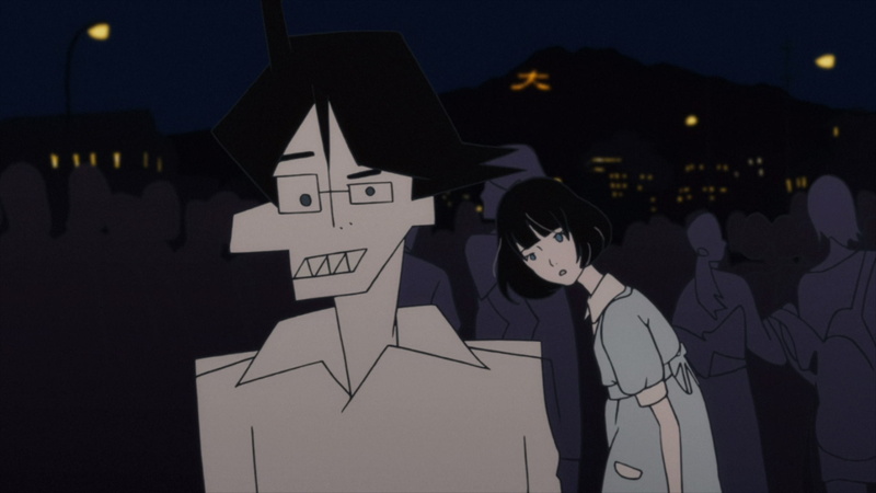 obscured face, waist up, building exterior, illuminated, standing, Yojouhan Shinwa Taikei, human representation, representation, male likeness, creativity