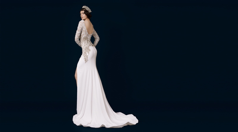 Beautiful, Lovely, Modern, Collection, Queen, Royal, fashion, studio shot, BenitoSantos, embroidery, full length, Princess, indoors, bride, Model, Fabulous