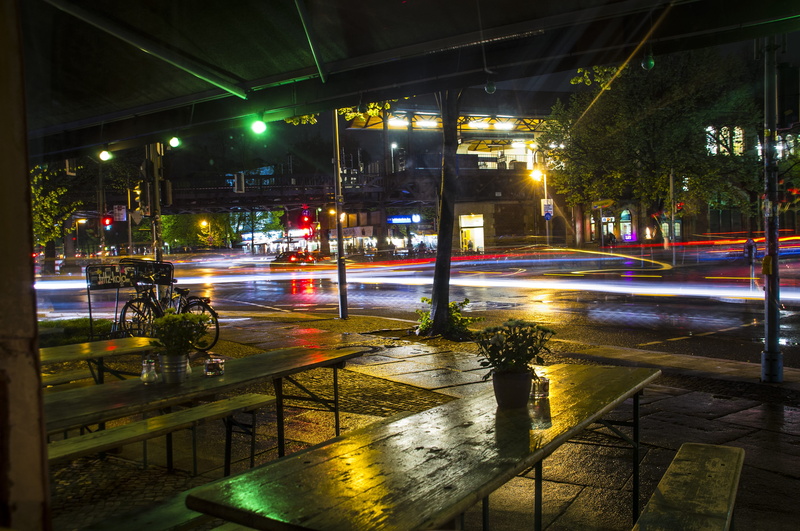 no people, long exposure, deutschland, water, built Structure, lighting equipment, wet, city Life, time lapse photography, rain, nighttime, building exterior