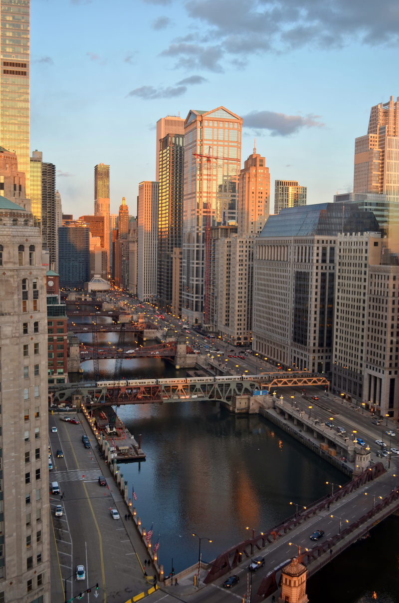 cityscape, chicago, cityline, il, chicago, architecture, modern, city, skyscraper, office building exterior, street, city lights, transportation