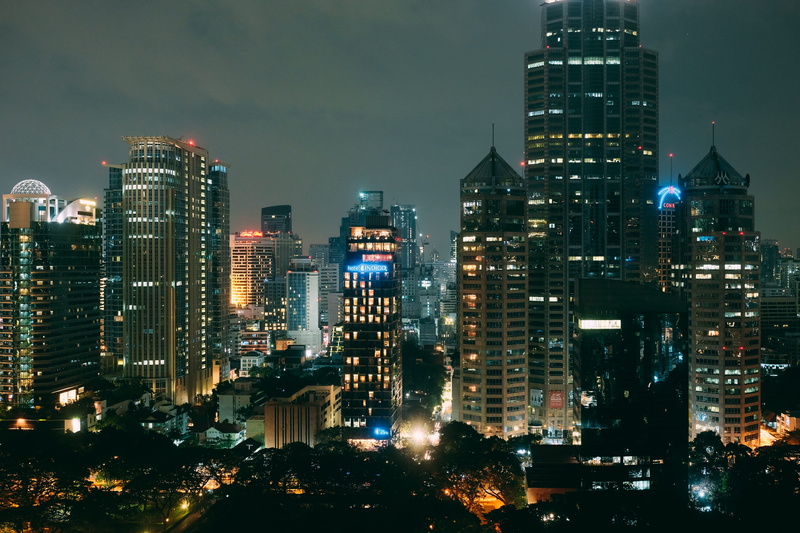 night, tall - high, bangkok, building, illuminated, cityline, city, residential district, skyscraper, no people, tower, office, cityscape, human, financial district