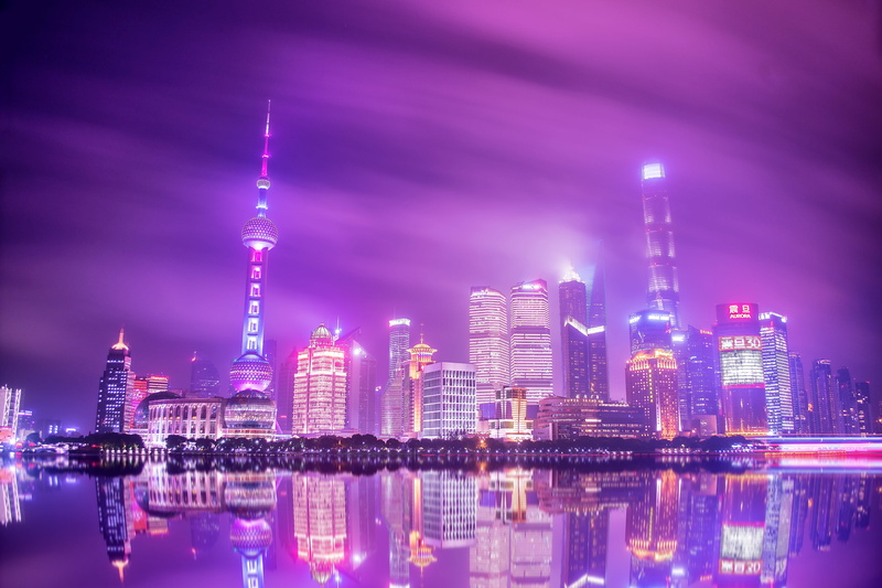 cityscape, office building exterior, tall - high, skyscraper, 5K, pearl, water, financial district, china, city, architecture, residential district, 延时