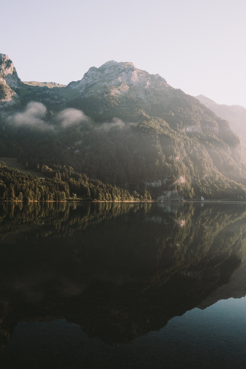 water, river, beauty In Nature, summer, hike, mountain Range, reflection, haze, near, sunlight, mountain side, hazing, europe, landscape, mountain lake