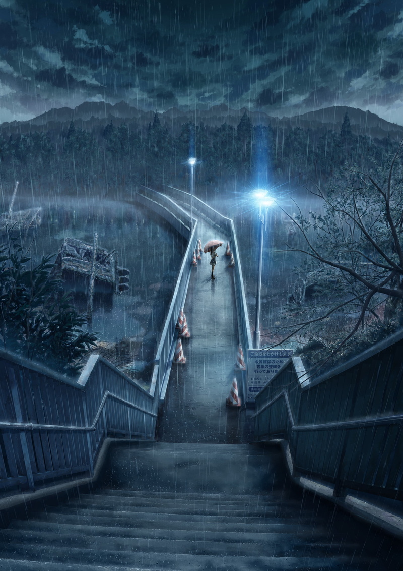 no people, transportation, high angle view, connection, travel destinations, travel, night, bridge - man made structure, bridge, staircase, outdoors, nature