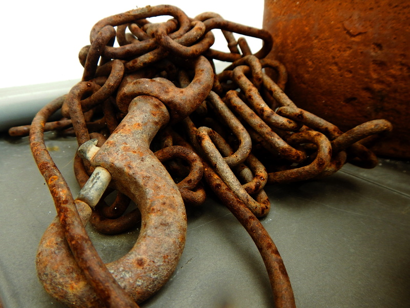 tangled, safety, security, iron - metal, close-up, chains, indoors, old, tied up, run-down, still life, rusty, strength, 4K, oxide, focus on foreground