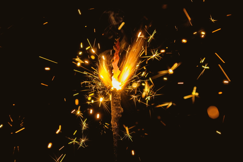 night, traditional Festival, 4K, celebration, bengal fire, exploding, colors, glowing, no people, shiny, motion, illuminated, year, fireworks, light - Natural Phenomenon